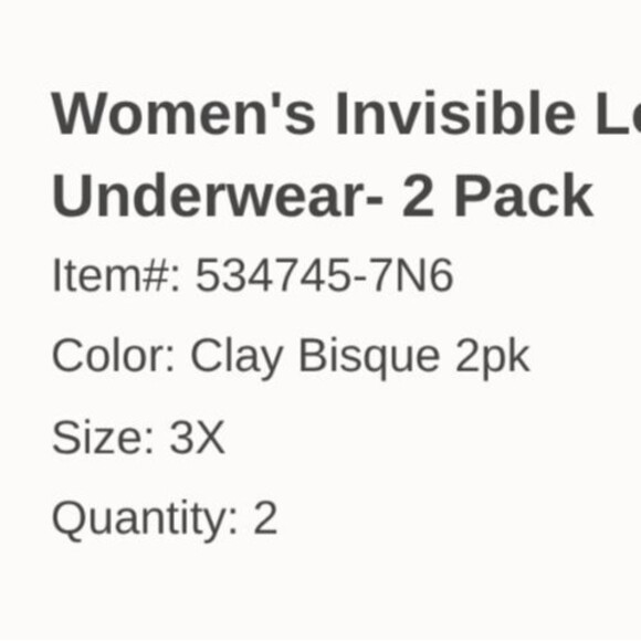 lands end 3x bikini panties clay bisque 2 pair new beige nude tan underwear xxxl - Picture 2 of 3